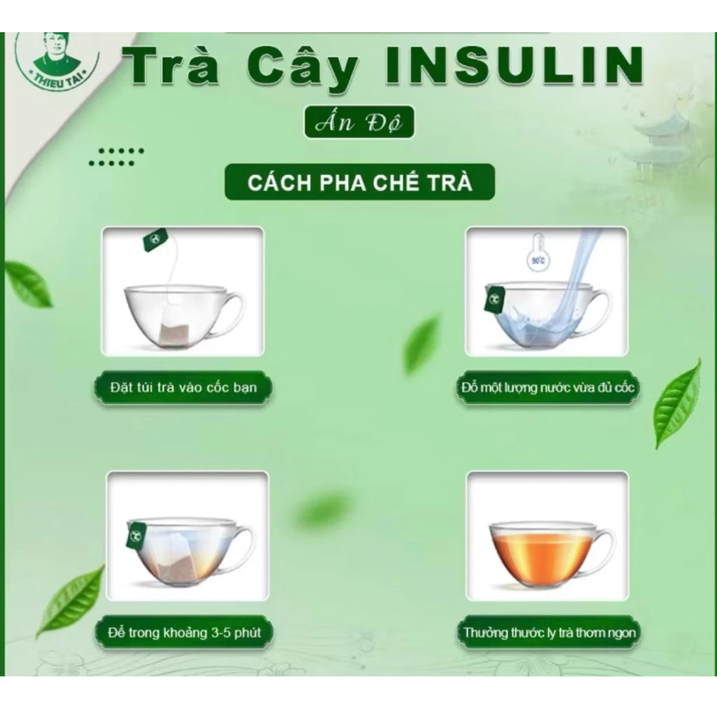 CHÍNH HÃNG TRÀ CÂY INSULIN ẤN ĐỘ 11 insu4