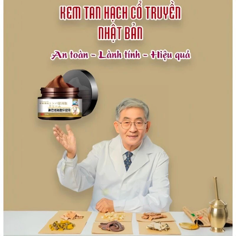 Kem Tan Hạch Cổ Truyền Nhật Bản, Teo U Hạch, Kem Mỡ Tiêu Tan Hạch Bạch Huyết 30g 24 kemtach5