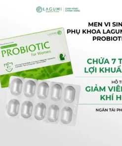 Viên Men Vi Sinh Phụ Khoa Lagumi Probiotic giảm viêm nhiễm khí hư nấm ngứa hộp 10 viên