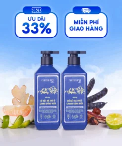 Combo 2 chai NAM NUNG XANH DƯƠNG 500ml hà thủ ô, chanh gừng giúp tóc chắc khỏe từ bên trong, phục hồi tóc hư tổn