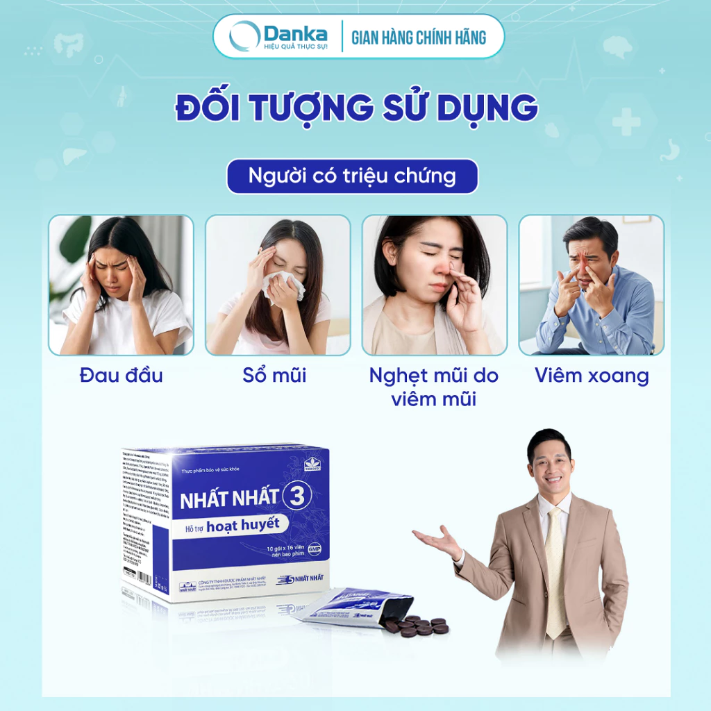 Viên Xoang Nhất Nhất 34 - Hỗ trợ giảm chảy mũi, Nghẹt mũi, Đau đầu do viêm xoang, cấp & mạn tính 18 nhatnha2