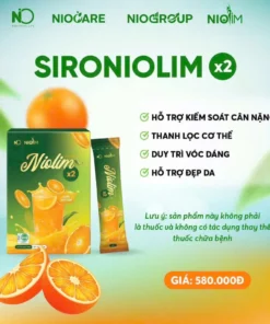 Siro Giảm Cân Nio Slim Chính Hãng - Giảm Cân NIOLIM X2 Mẫu Mới giảm cân nhanh an toàn, giảm mỡ bụng hiệu quả hộp 15 ngày