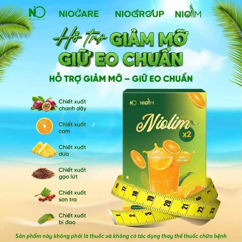 NioLim X2 Chính Hãng Hỗ Trợ Cân Bằng Vóc Dáng,Hỗ Trợ Giảm Cân Thanh Lọc Cơ Thể hộp 15 gói 20 nioslim1