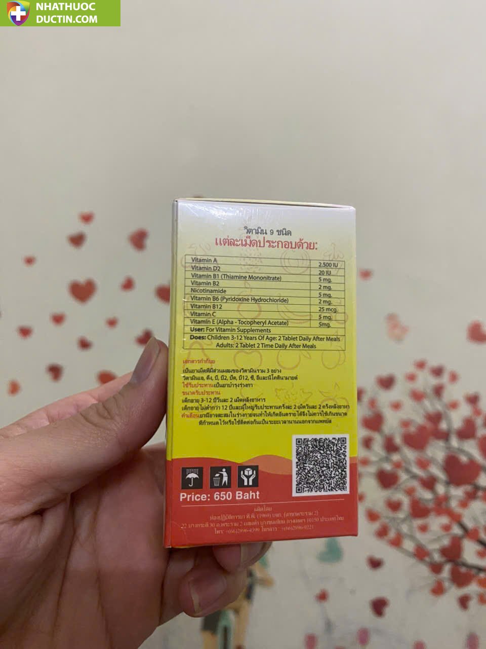 Viên uống vitamin thái lan tăng cân 100viên chính hãng 15 tangcanthai2