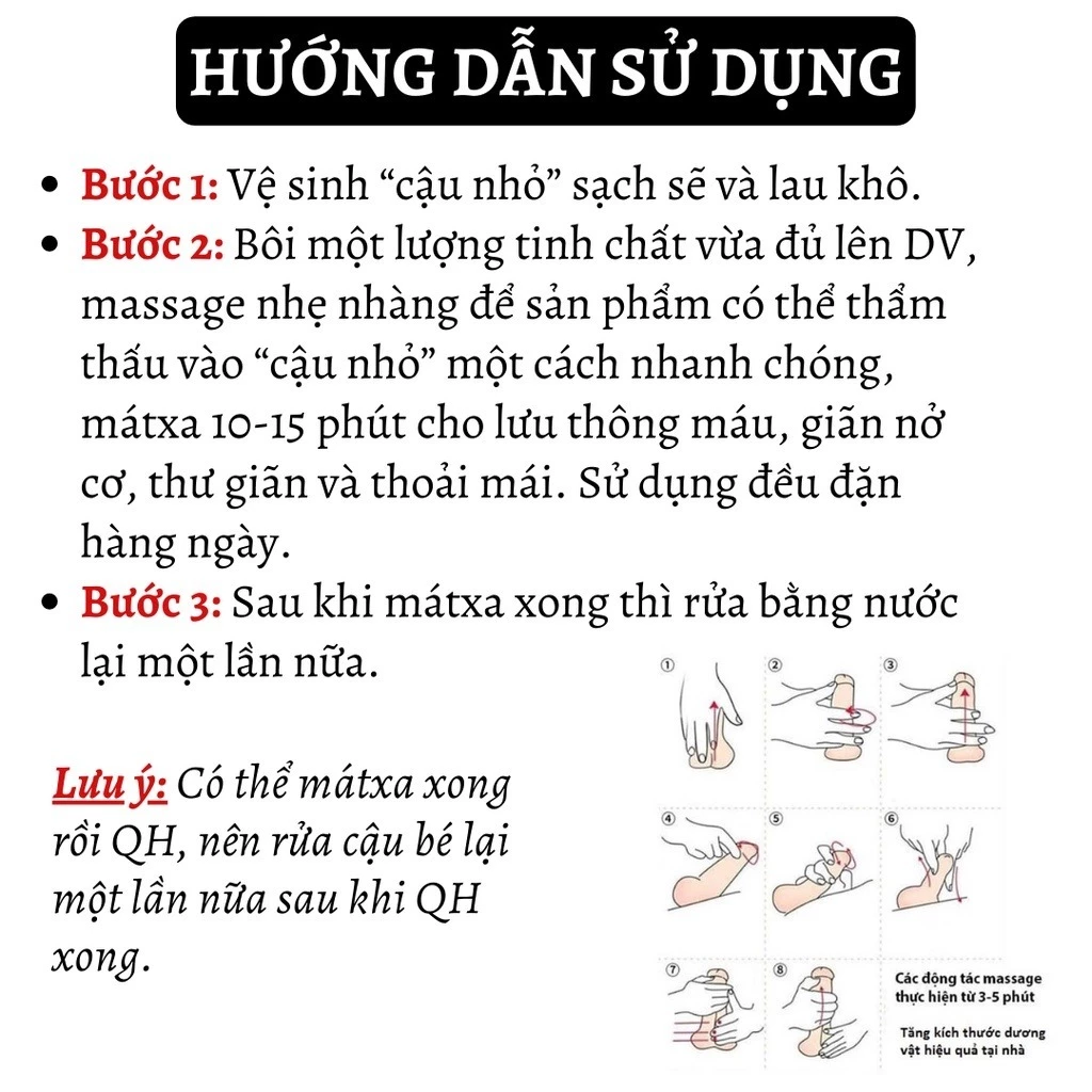 Tinh Chất ENLARGE OIL Kéo Dài Tăng Kích Thước Cậu Bé Chiều Dài Lẫn Đường Kính AN TOÀN HIỆU QUẢ-ZOOTI 18 tangchim8
