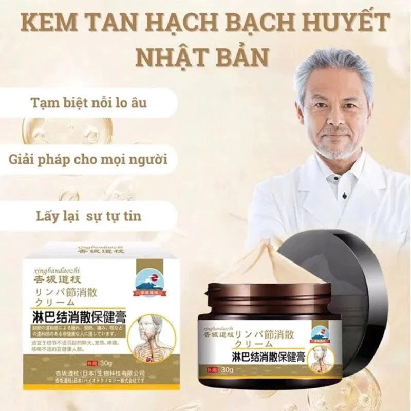 Kem Bôi Tan Hạch Bạch Huyết Cổ Truyền Nhật Bản , Tan Biến U Hạch, Giảm Đau Sưng Hạch Nhập Khẩu Chính Hãng 22 tanhach3
