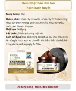 Kem Tan Hạch Bạch Huyết Nhật Bản - Hỗ Trợ Teo Hạch, Giảm Bướu Cổ - Tăng Cường Lưu Thông Mạch Máu 17 tanhcah4