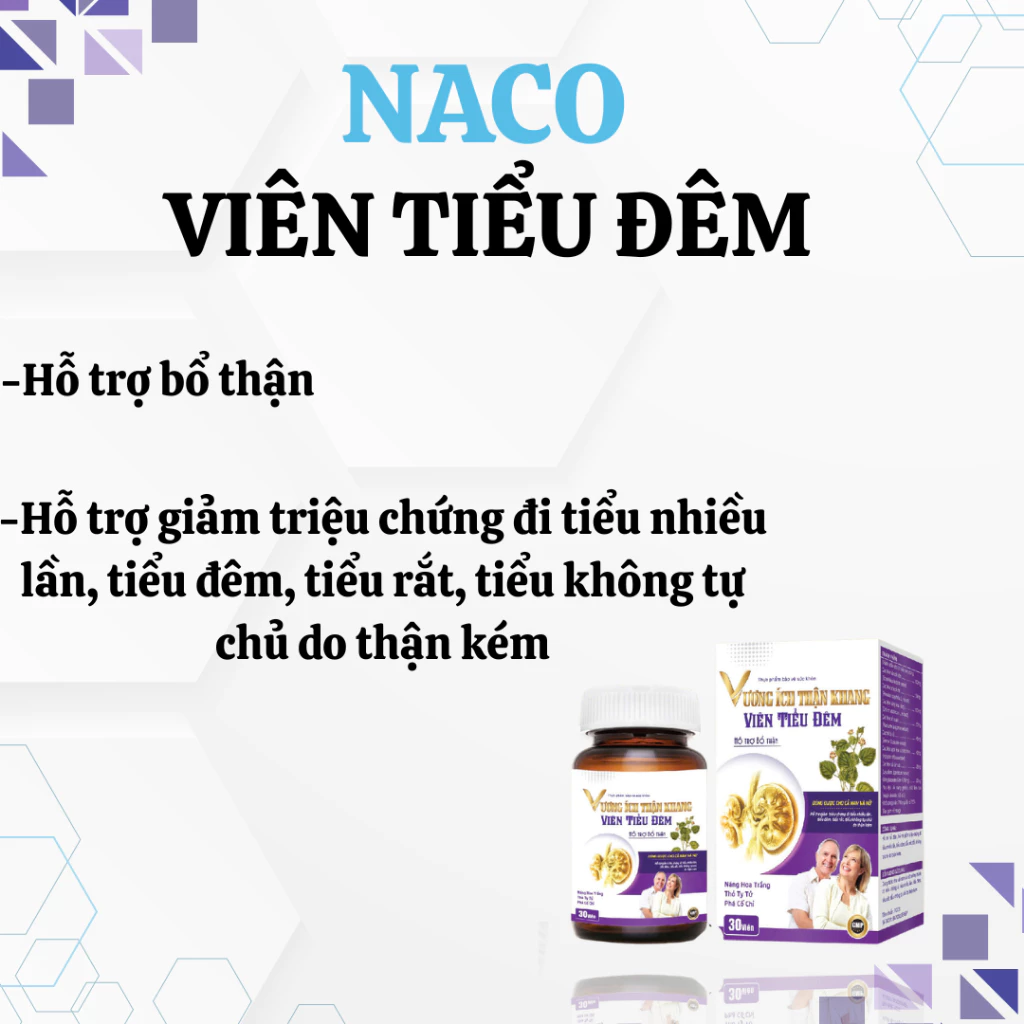 Viên tiểu đêm Vương Ích Thận Khang NACO .Hỗ trợ Giảm tiểu đêm, tiểu buốt, tiểu rắt,tiểu không tự chủ 14 tieudem3