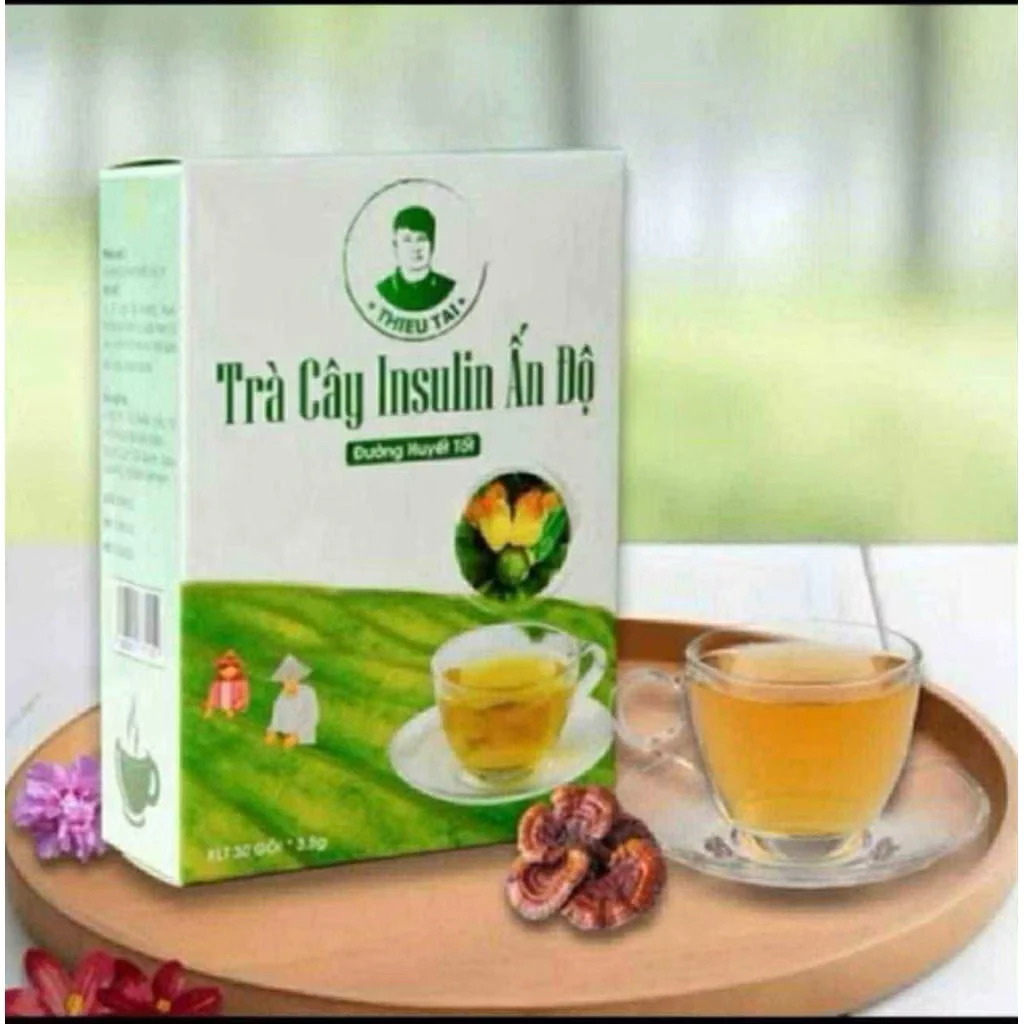 1 HỘP Trà cây Insulin Ấn Độ THIỀU TÀI Trà thảo mộc nước trà tốt cho đường huyết 1 hộp/30 túi lọc 15 tracy2