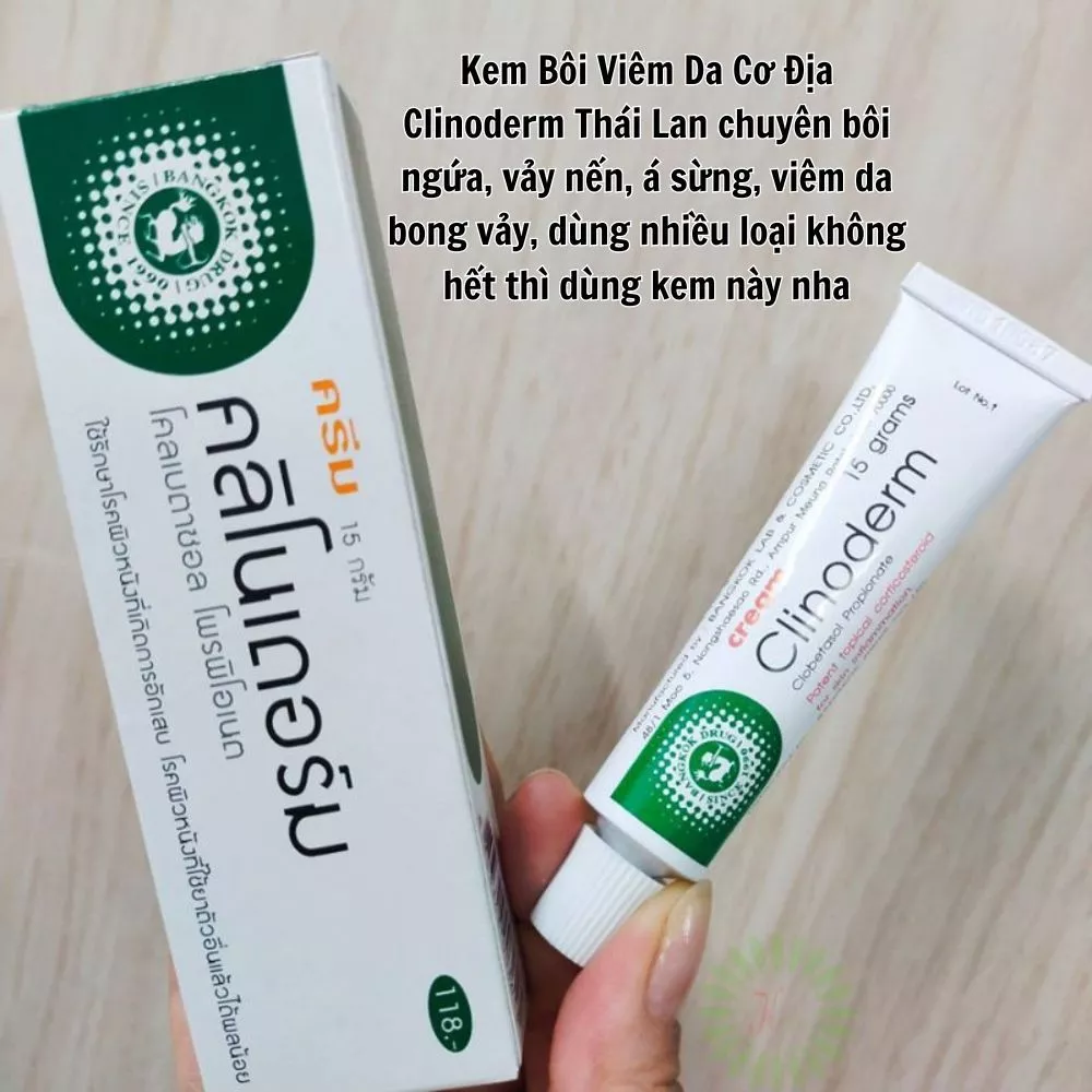 Kem Bôi Ngứa Vảy Nến Thái Lan Clinoderm Cream 15g Hỗ Trợ Viêm Da Cơ Địa, Tổ Đỉa, Nước Ăn Tay Chân 23 vaynen4