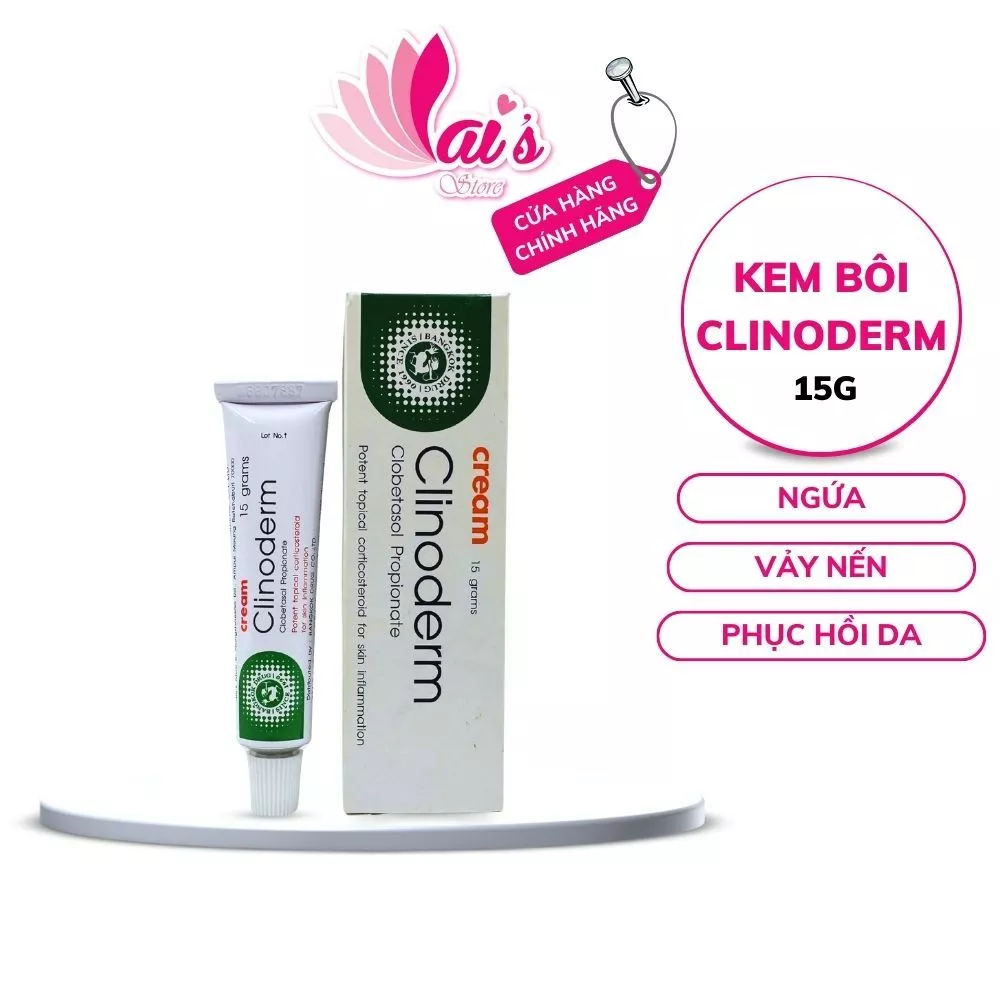 Kem Bôi Ngứa Vảy Nến Thái Lan Clinoderm Cream 15g Hỗ Trợ Viêm Da Cơ Địa, Tổ Đỉa, Nước Ăn Tay Chân 18 vaynn1 1