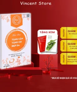 Tăng cân Vincent chính hãng viên uống thảo mộc tăng cân cho người gầy lâu năm 30 viên