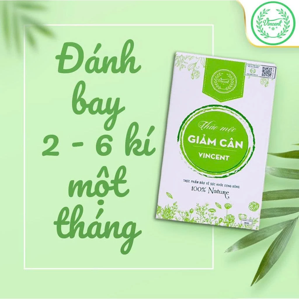 Giảm cân VINCENT liệu trình 30 ngày tặng 10 viên detox giảm mỡ bụng an toàn hiệu quả 30gr 19 vincen3 1