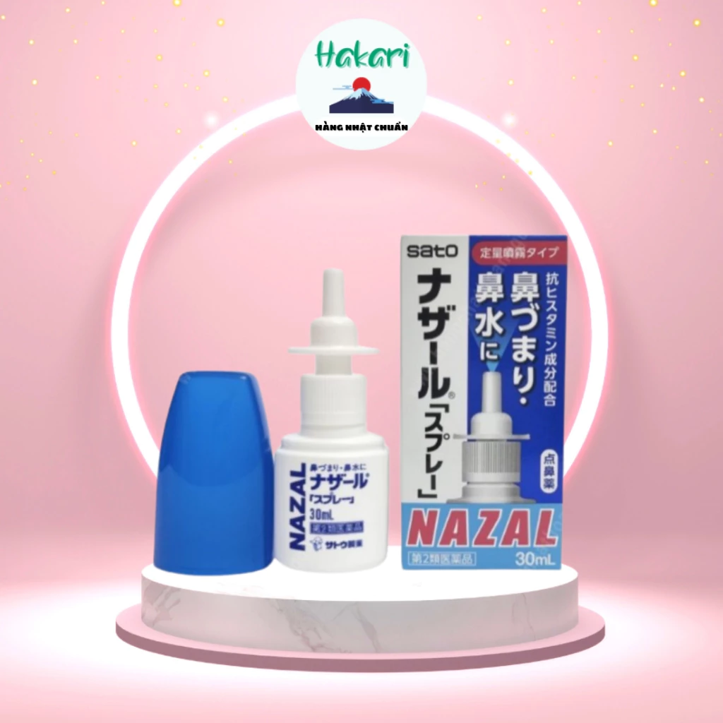 Xịt xoang mũi ngạt mũi Nazal Sato 30ml nội địa Nhật Bản 10 xoangmui1 1