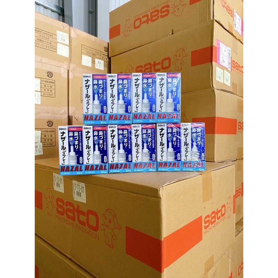Xịt xoang mũi ngạt mũi Nazal Sato 30ml nội địa Nhật Bản 9