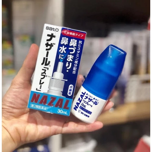 Xịt xoang mũi ngạt mũi Nazal Sato 30ml nội địa Nhật Bản 8