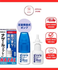 [Chuẩn Nhật] Xịt xoang mũi ngạt mũi Nazal Sato 30ml nội địa Nhật Bản