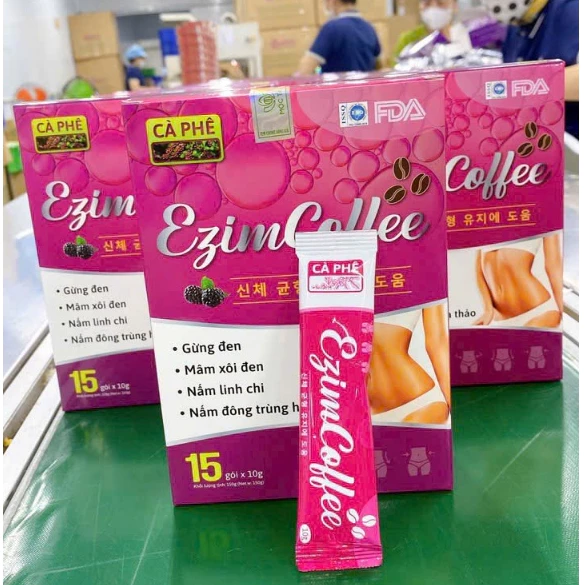 EZIM COFFEE - Cà Phê Mâm Xôi Đen, Gừng Đen, Nấm Linh Chi và Đông Trùng Hạ Thảo đẹp da, tốt cho hệ tiêu hóa,giảm mỡ thừa 23 ezzim7
