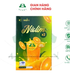 GIẢM CÂN NIOLIM X2 Mẫu Mới Chính Hãng MERRY STORE Vị Cam Thơm Ngon giảm cân sau sinh, giảm cân an toàn hiệu quả hộp 15 goi 11 niosslim2