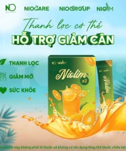 GIẢM CÂN NIOLIM X2 Mẫu Mới Chính Hãng MERRY STORE Vị Cam Thơm Ngon giảm cân sau sinh, giảm cân an toàn hiệu quả hộp 15 goi 13 niosslim4