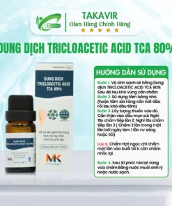 Dung Dịch TRICLOACETIC ACID TCA 80% Lọ 5Ml- Hỗ trợ chấm mụn cóc tay chân, mụn cóc sinh dục, hạt ngọc, sùi MG 9 taka4
