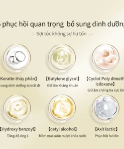 Alternative view of Kem ủ tóc Mặt nạ tóc keratin 500gChiết xuất từ ​​cây dừa phục hồi tóc hư tổn, dưỡng ẩm, làm mềm tóc khô và giảm rụng tóc