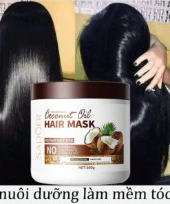 Kem ủ tóc Mặt nạ tóc keratin 500gChiết xuất từ ​​cây dừa phục hồi tóc hư tổn, dưỡng ẩm, làm mềm tóc khô và giảm rụng tóc