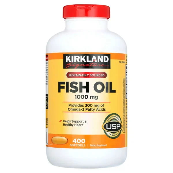 Tinh dầu cá Omega-3 Kirkland Signature 1000 mg của Mỹ hộp 400 viên 17 Tinh dau ca Omega 3 Kirkland Signature 1000 mg cua My hop 400 vien 600x600 1