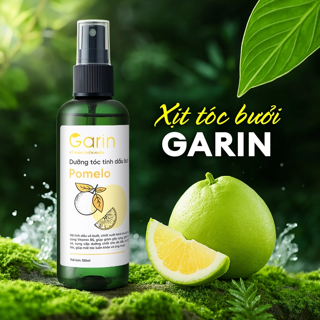 Dưỡng tóc tinh dầu bưởi Garin 100ml giảm gãy rụng chẻ ngọn cấp ẩm cho tóc mềm mượt, chắc khỏe 30 garrin1