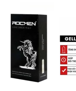 Bao cao su Cá Ngựa ROCMEN 4 IN 1 Đen Hộp 12 Chiếc