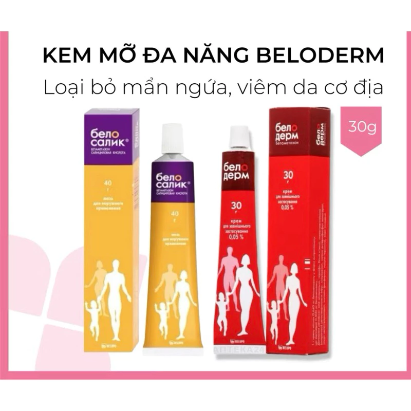 Kem Bôi Da, Kem Bôi mẩn Ngứa Belosalic 30g Hàng Nga, Hỗ Trợ Nổi Mề Đay, Ngứa Phát Ban, Da Bong Tróc 14 kemmo1