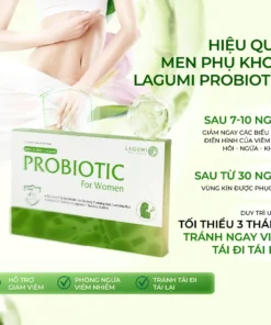 Men Vi Sinh Phụ Khoa Lagumi Giảm Viêm Tái Lại Giảm Khí Hư Bổ Sung 7 Tỷ Lợi Khuẩn Hộp 10 Viên