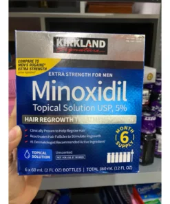 Hộp 6 lọ Serum Mọc Râu Tóc Minoxidil 5% Kirkland for Men dạng lỏng