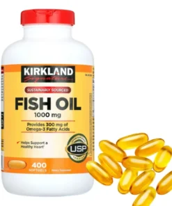 Tinh dầu cá Omega-3 Kirkland Signature 1000 mg của Mỹ hộp 400 viên 9 omega5