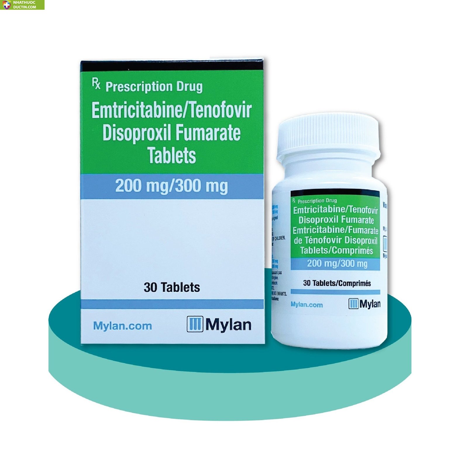 Viên uống PREP Mylan phòng ngừa HIV sau QHTD và ARV ức chế virut 30 Viên 11 prep1