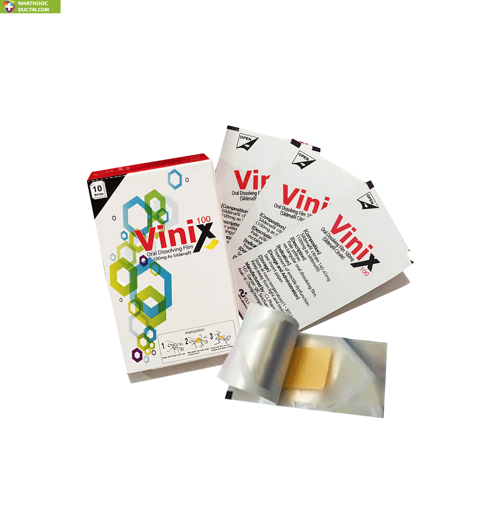 Tem Vinix 100mg kéo dài thời gian quan hệ hộp 10 tem 20 temngam7