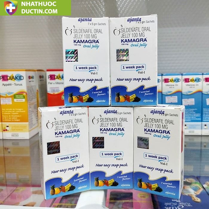 Thạch trái cây cường dương tăng cường sinh lý nam Kamagra Oral Jelly 100mg Hộp 7 Gói 23 thach1