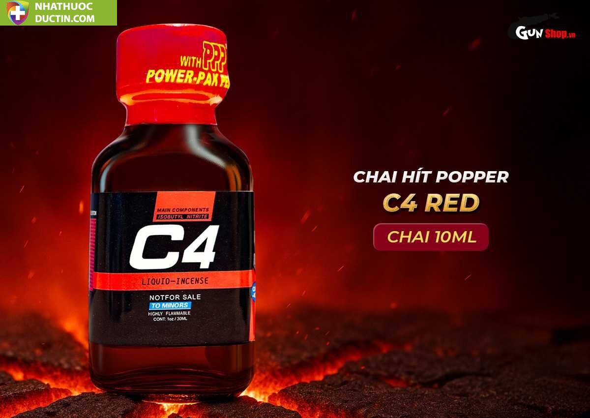 Popper PWD USA C4 Red 30ml tăng cực khoái sung sướng 7 chai hit popper c4 red 01