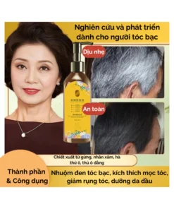 Dầu gội nhuộm tóc thảo dược thiên nhiên – Gội là lên màu, không hại tóc, mượt bóng tự nhiên, hương hoa dịu nhẹ 300ML 11 dauggoi2