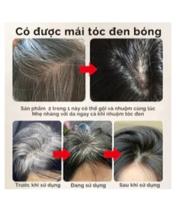 Dầu gội nhuộm tóc thảo dược thiên nhiên – Gội là lên màu, không hại tóc, mượt bóng tự nhiên, hương hoa dịu nhẹ 300ML 15 dauggoi7