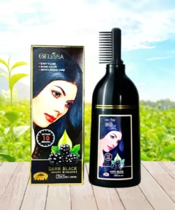 Alternative view of Dầu gội phủ bạc GELISSA 500ml 400ml Lược nhuộm tóc thông minh đen nâu thảo dược nhuộm tóc đen nâu tại nhà