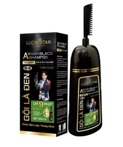 Dầu gội phủ bạc thảo dược Lucky Star, nhuộm tóc tại nhà nhanh chóng