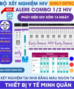 Bộ test HIV, xét nghiệm HIV Combo Alere 1/2 HIV ( phát hiện sớm HIV sau 14 ngày )