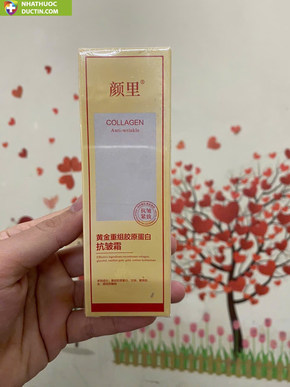 Kem chống nhắn Gold collagen hỗ trợ làm săn chắc nâng cơ skincare, giúp giảm nếp nhăn , nuôi dưỡng phục hồi chăm sóc da 17 kemnhan3