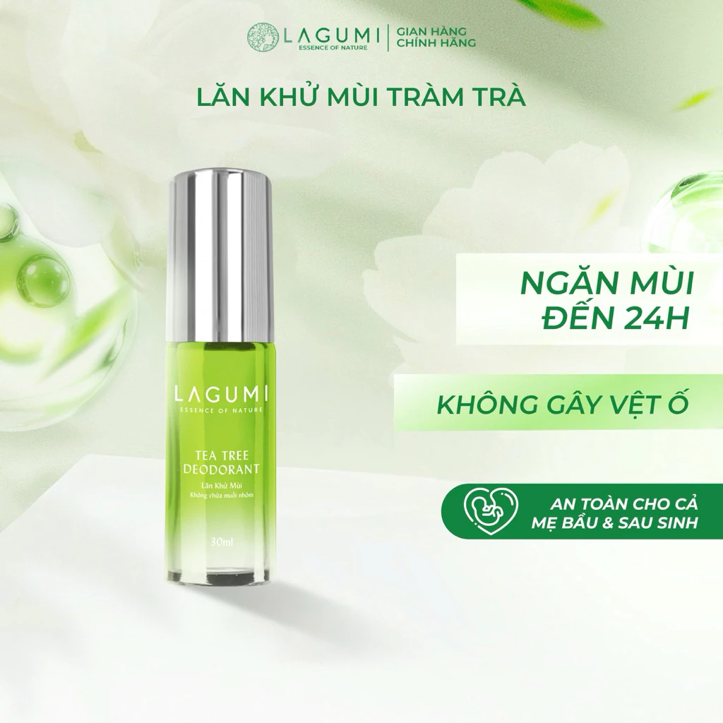 Lăn Khử Mùi Cho Bà Bầu Lagumi Tràm Trà Ngăn Mồ Hôi Đến 48H Giảm Thâm Nách Chuyên Sâu 30ml 9 lagumi1