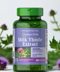 Milk Thistle Extract 1000mg 90-180 viên Puritan's Pride -Thải độc gan, bổ gan, làm mát gan, tăng cường chức năng gan
