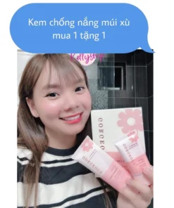 Kem chống nắng múi xù gorgeous trắng da chống nước lâu trôi tuýp lớn 100g +50g SPF50+PA+++ 9 muixu1