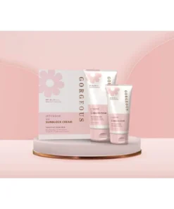 Kem chống nắng múi xù gorgeous trắng da chống nước lâu trôi tuýp lớn 100g +50g SPF50+PA+++ 15 muixu7