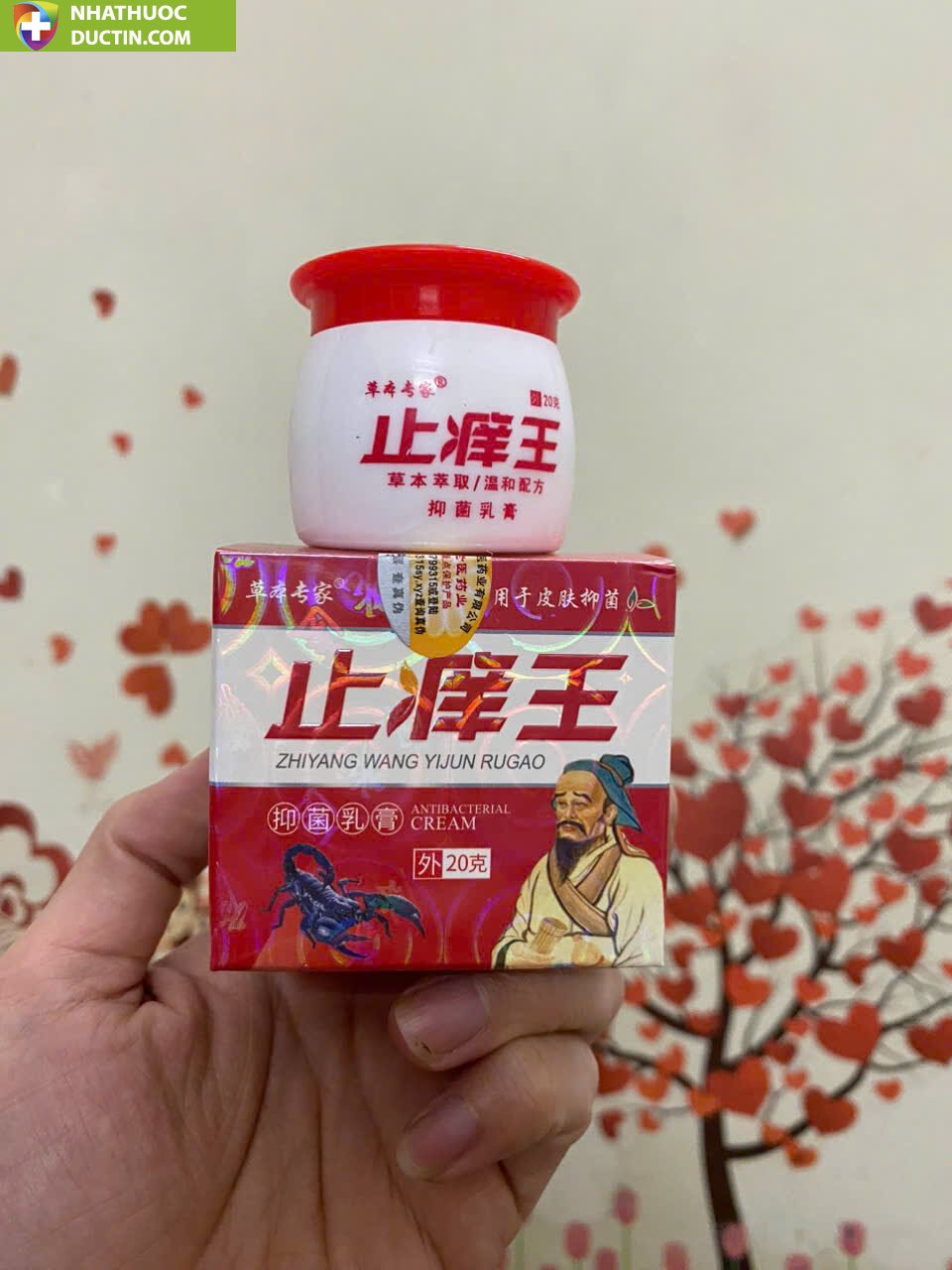 Kem Bôi Nấm Ngứa Hũ Đỏ bôi nấm ngứa, tổ đia, hăc lào, lang ben, vảy nên, á sưng Nội Địa Trung phiên bản trắng cải tiến 26 namdo1