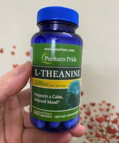 Viên Uống Giảm Stress, Bổ Não L-Theanine 200mg 60 viên Puritan's Pride
